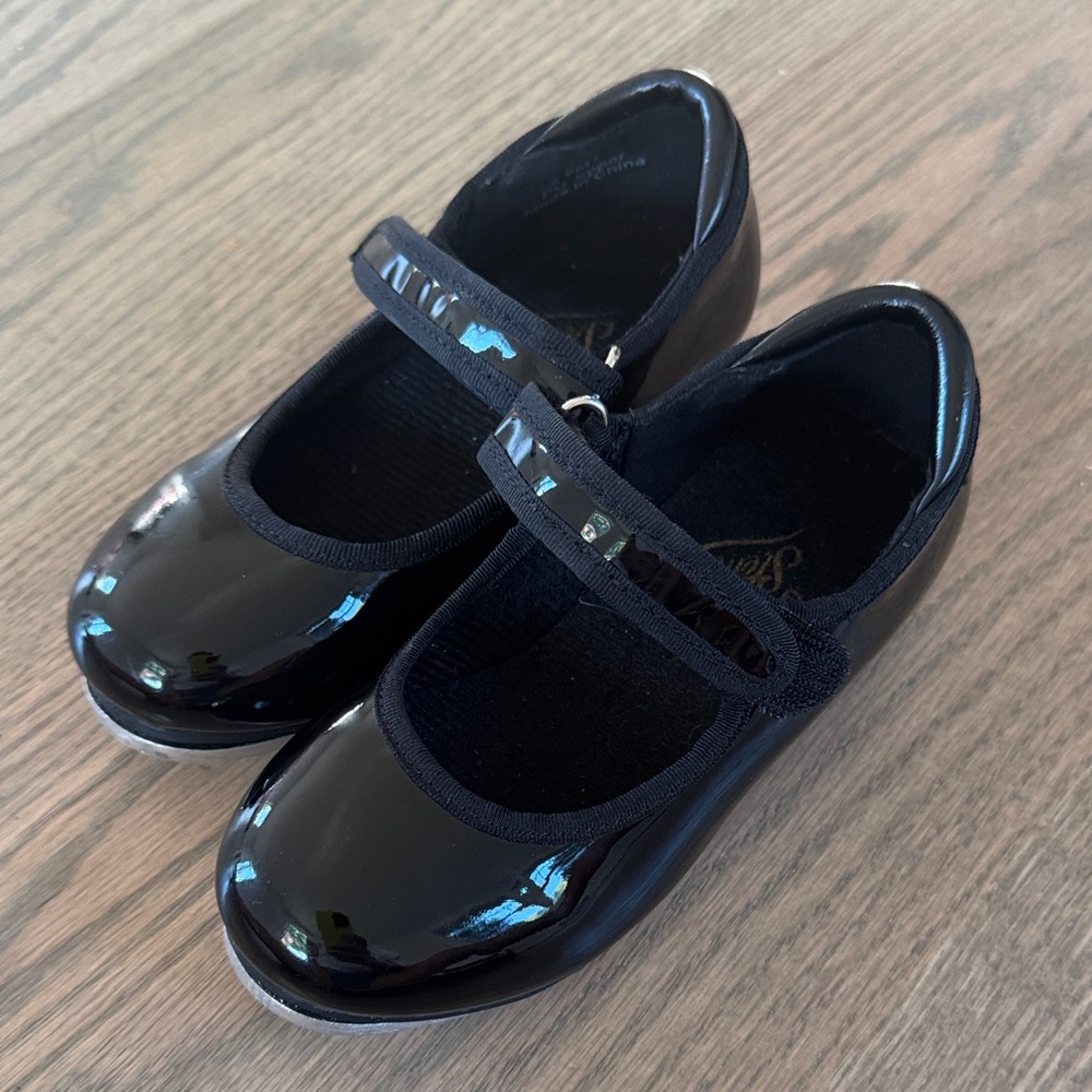 Black Kids step shoes with strap